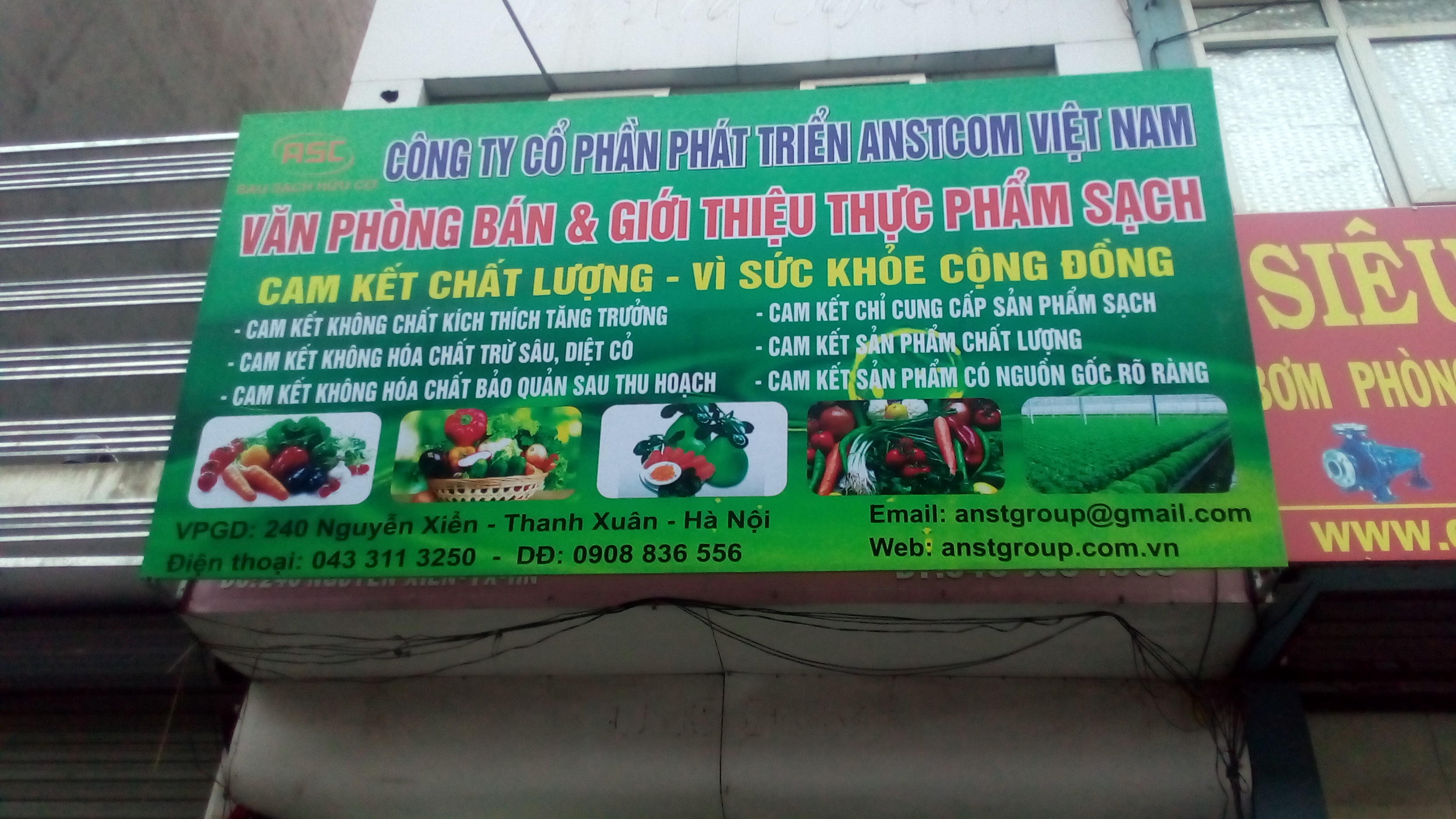 Lắp đặt kệ bày thực phẩm sạch cho công ty Anstcom Việt Nam 