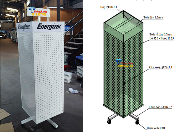 Kệ trưng bày quảng cáo Pin Energizer