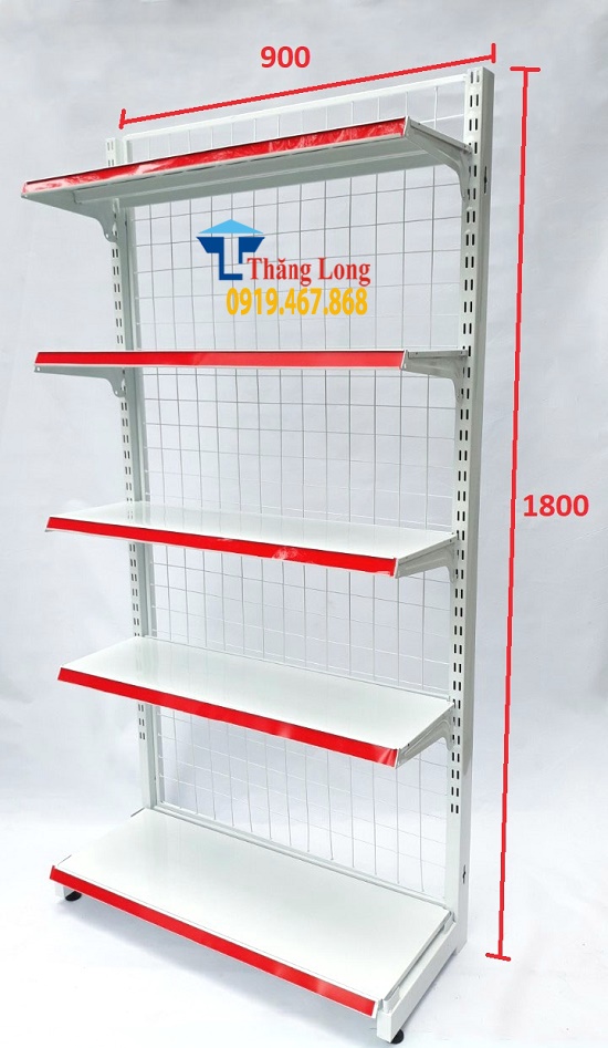Kệ đơn siêu thị H1800*W900*D350