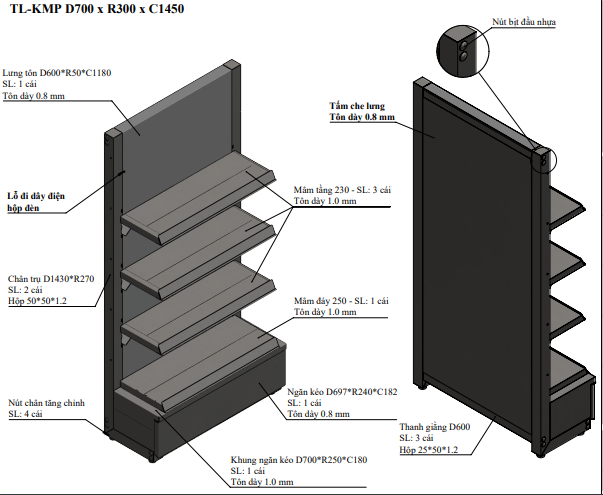 Khám phá quy trình sản xuất kệ siêu thị tại Thăng Long từ thiết kế đến thực tế