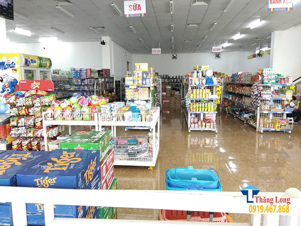 Lắp đặt giá kệ bày hàng tại siêu thị Dailymart, Chư Prông, Gia Lai