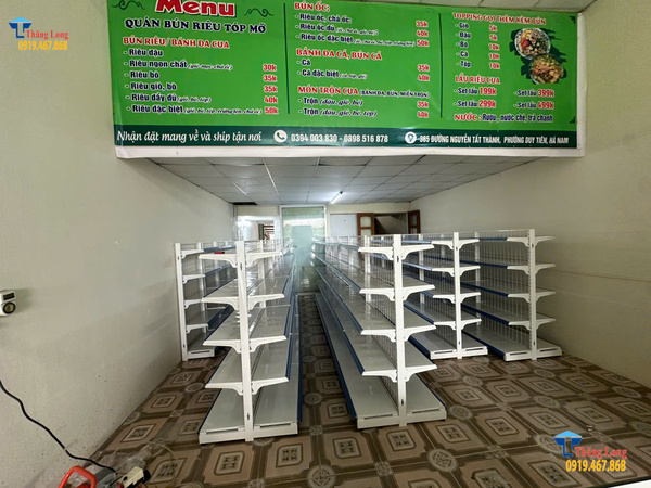Lắp đặt kệ si&ecirc;u thị cho trung t&acirc;m mua sắm T- Mart tại Duy Ti&ecirc;n - H&agrave; Nam 