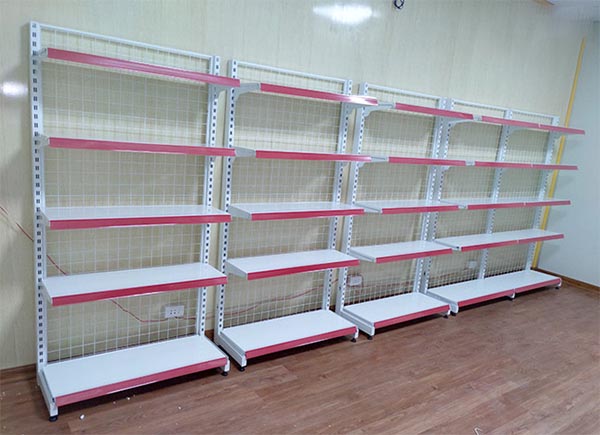 kệ siêu thị đơn áp tường 