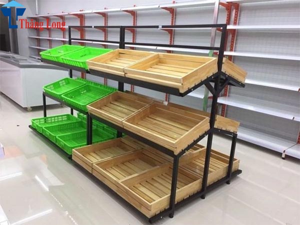 kệ siêu thị rau củ quả 