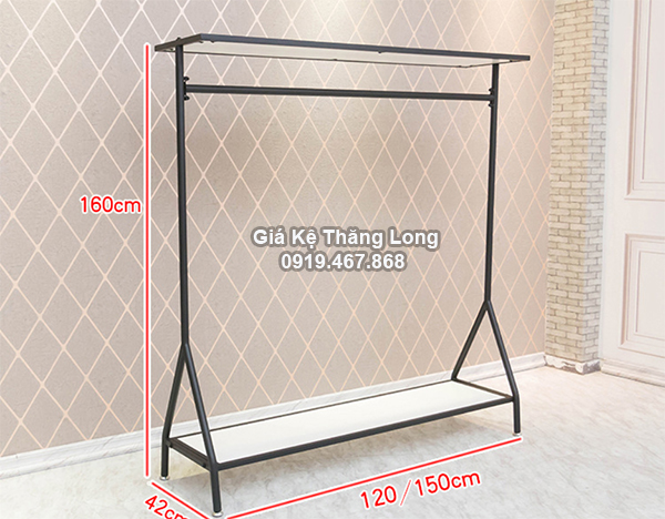 Giàn kệ treo quần áo shop KTT38