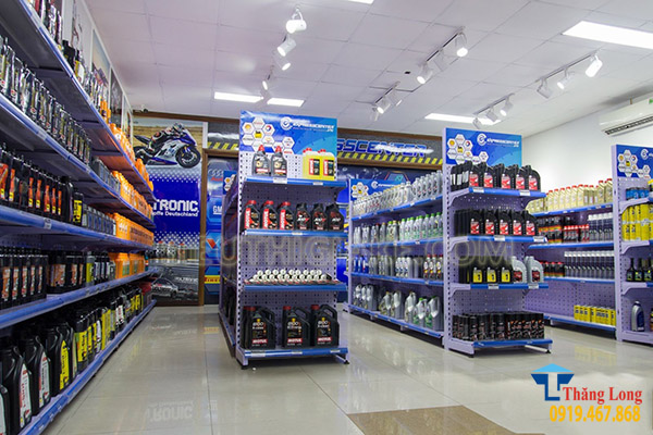 Kệ trưng bày dầu nhớt chất lượng giá rẻ, bảo hành 5 năm