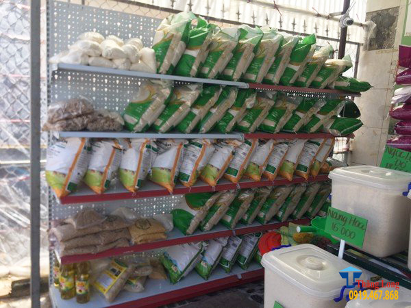 Kệ trưng bày gạo cho siêu thị và cửa hàng chất lượng, giá rẻ