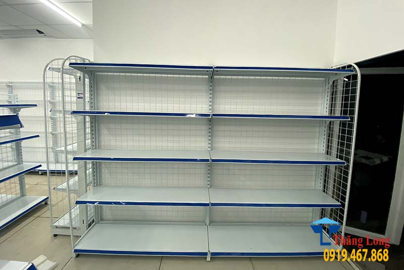 Lắp đặt kệ siêu thị tại siêu thị 24h Sky Mart 42 Thạch Hòa, Hòa Lạc