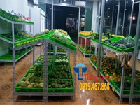 Kệ trưng bày rau, củ, quả giá rẻ, thiết kế đẹp tại Thăng Long