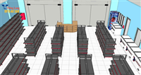 Khám phá thiết kế 3D cho siêu thị 200m2