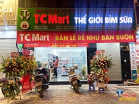 Lắp đặt kệ trưng bày cho thế giới bỉm sữa TC Mart tại Hà Nội