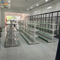 Lắp kệ siêu thị kết hợp kệ sắt v lỗ tại Châu Thành - Tiền Giang