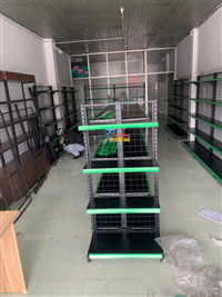 Lắp kệ siêu thị lưng lưới màu đen tại Tây Ninh