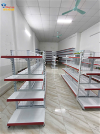 Lắp kệ siêu thị lưới kết hợp tôn đục lỗ tại Mỹ Đức - Hà Nội