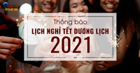 Thông báo lịch nghỉ tết dương lịch 2021 - Giá kệ Thăng Long