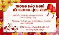 Thông báo lịch nghỉ tết dương lịch 2022 - Giá kệ Thăng Long